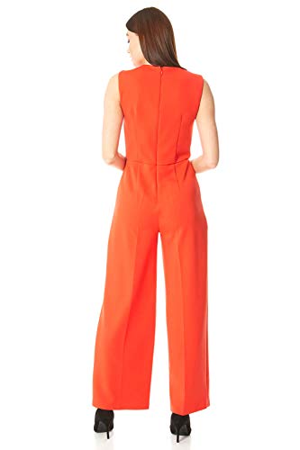 Roman Originals - Mono sin mangas con detalle de plisado para mujer, vestido largo en general, todo en uno, ideal para bodas, invitados, día de la carrera