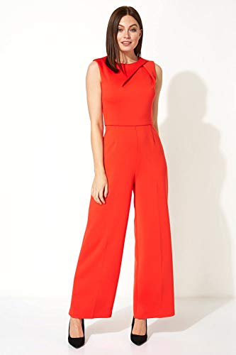 Roman Originals - Mono sin mangas con detalle de plisado para mujer, vestido largo en general, todo en uno, ideal para bodas, invitados, día de la carrera