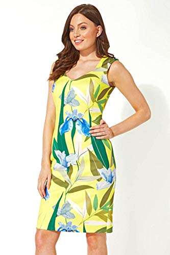 Roman Originals Vestido de buceo con estampado floral para mujer, para noche, ocasión especial, fiesta, noche, boda, invitada, madre de la novia, vestido bodycon