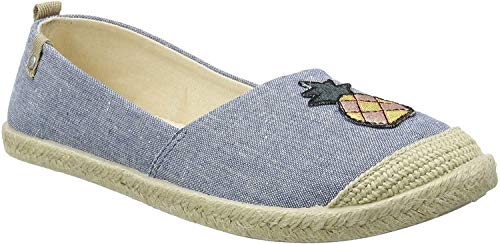 Roxy Flora, Sandalias con cua Tipo Alpargatas Mujer, Azul Chambray Chy, 38 EU