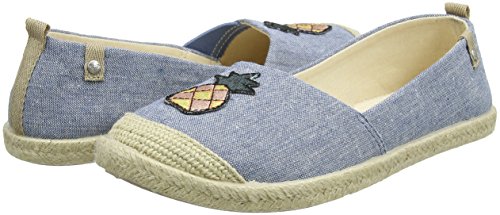 Roxy Flora, Sandalias con cuña Tipo Alpargatas Mujer, Azul Chambray Chy, 39 EU