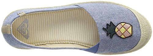 Roxy Flora, Sandalias con cuña Tipo Alpargatas Mujer, Azul Chambray Chy, 39 EU