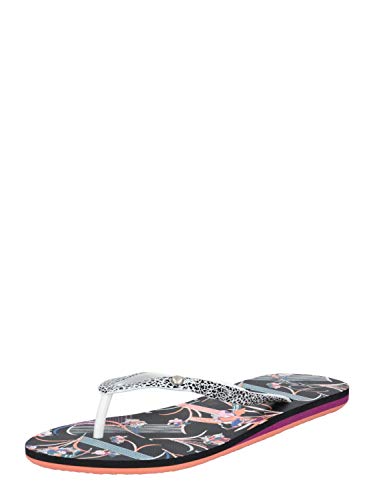 Roxy Portofino, Chanclas Mujer, Color Negro, 38 EU