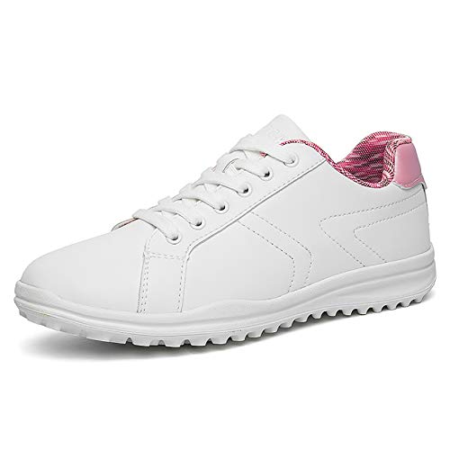 RTY Zapatos de Golf Blancos para Mujeres/niñas/Damas,Lace up,36