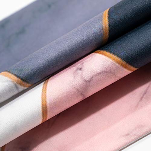 Ruberg Juego 2 Fundas de Cojines de Terciopelo 45x45cm, Funda Almohada Sin Relleno, con Cremallera Oculta, para Coche Salón Dormitorio Oficina Decoración,Triángulo Azul Rosa