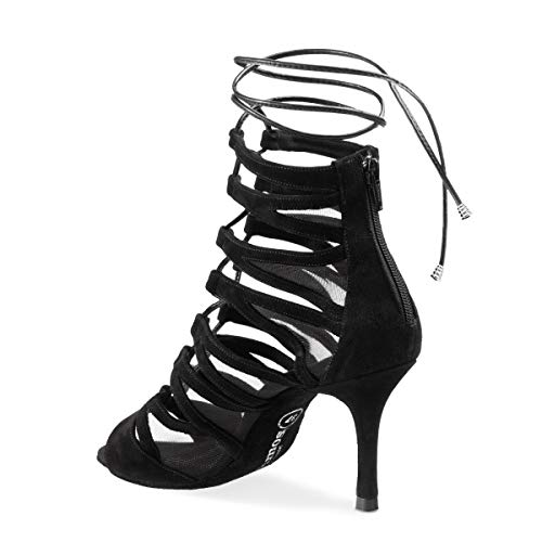 Rummos Mujeres Zapatos de Baile Bachata 02 024 - Material: Nobuk - Color: Negro - Anchura: Normal - Tacón: 80E Stiletto - Talla: EUR 35,5