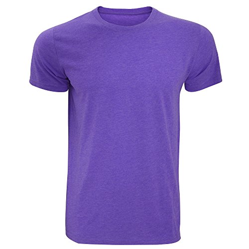 Russell - Camiseta básica Entallada de Manga Corta para Hombre - Verano/Playa/Piscina (2XL) (Amarillo Mezcla)