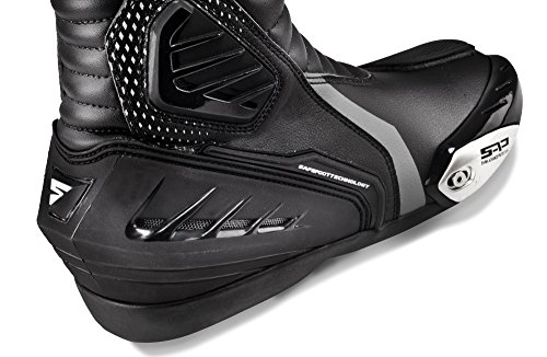 RWX-6 LADY BLACK, Botas de cuero para motocicleta de verano para mujeres (Negro, 36)