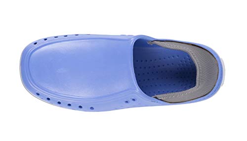 S-ROX WORKTEAM - Zueco Ultraligero, ergonómico, en plástico EVA. Anatómico con cámara y Sistema de ventilación. Talón Cubierto. Resistente a los t Unisex Celeste 38/39