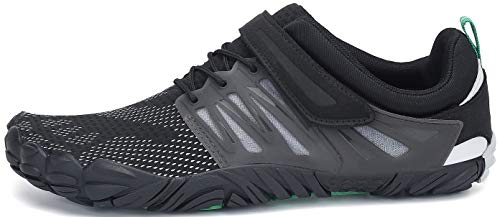 SAGUARO Barefoot Zapatos para Deportes Acuáticos Masculino Ultraligero Respirables Zapatillas de Natación Playa Agua Buceo Cycling Ejercicio Senderismo Zapato Femenino Adulto, Trail Negro 43