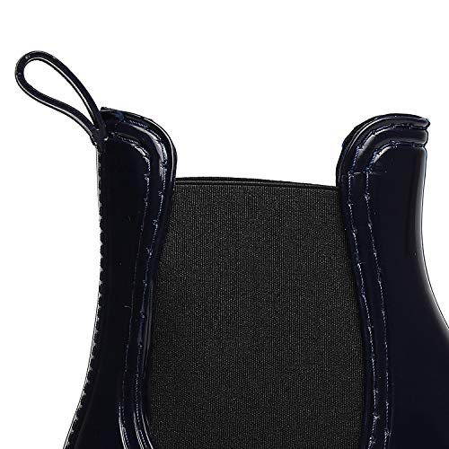 SAGUARO Botas Lluvia Mujer Botines Planos Antideslizantes Chelsea Boots Impermeable Bota de Agua Moda Rain Boots Verano, Azul 37