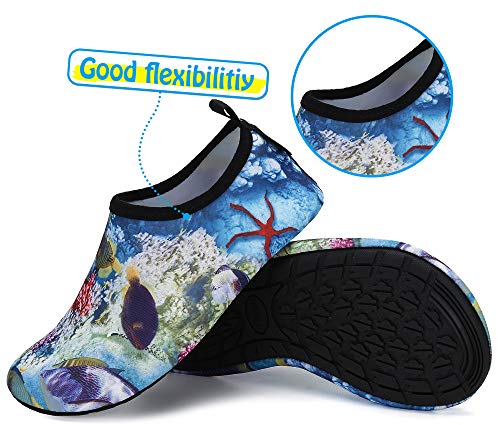 SAGUARO Escarpines Agua Niño Niña Escarpines Surf Hombre Mujer Antideslizante Secado Rápido Zapatos de Agua para Vela,Kayak,Buceo Estilo:1 Blanco Gr.37