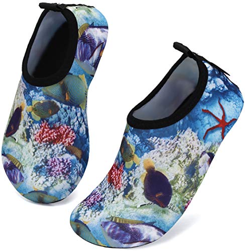 SAGUARO Escarpines Agua Niño Niña Escarpines Surf Hombre Mujer Antideslizante Secado Rápido Zapatos de Agua para Vela,Kayak,Buceo Estilo:1 Blanco Gr.37