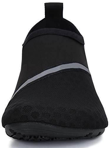 SAGUARO Escarpines Hombre Mujer para Buceo Snorkel Surf Natación Piscina Vela Mares Rocas Río Zapatos para Agua Calzado Playa Zapatillas Deportes Acuáticos(030 Noir, 44/45 EU)