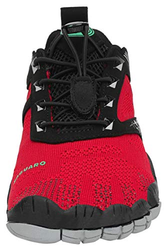 SAGUARO Hombre Mujer Barefoot Zapatillas de Trail Running Escarpines de Deportes Acuaticos Transpirable Calzado Minimalista para Fitness Entrenamiento Gimnasio, Negro 45 EU
