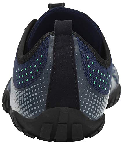 SAGUARO Hombre Mujer Barefoot Zapatillas de Trail Running Minimalistas Zapatillas de Deporte Fitness Gimnasio Caminar Zapatos Descalzos para Correr en Montaña Asfalto Escarpines de Agua, Azul, 45 EU