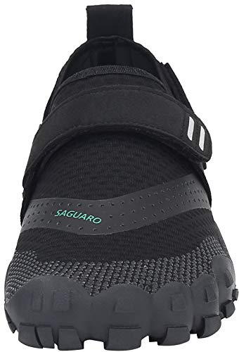 SAGUARO Hombre Mujer Minimalistas Zapatillas de Trail Running Ligeras y Respirable Zapatos Descalzos Gym Playa Calzado de Deportes Acuaticos para Asfalto Correr Senderismo, Negro 37 EU