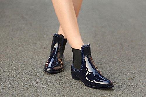 SAGUARO® Mujer Botas de Lluvia Festival Botas de Agua Muy Ligera Azul 39