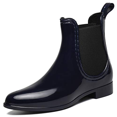 SAGUARO® Mujer Botas de Lluvia Festival Botas de Agua Muy Ligera Azul 39