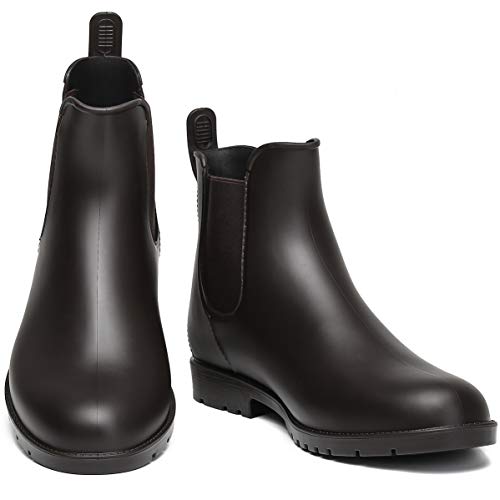 SAGUARO Mujer Botas de Lluvia Festival Botas de Agua Muy Ligera para Los Reyes Magos (38 EU, Marrón)