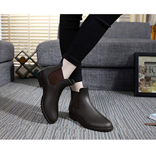 SAGUARO Mujer Botas de Lluvia Festival Botas de Agua Muy Ligera para Los Reyes Magos (38 EU, Marrón)