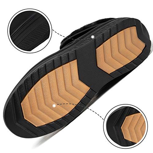 SAGUARO Mujer Botas de Nieve Comodos Botas Frías Invierno Impermeables Zapatos con Plataforma Botines con Cordones Antideslizante, Negro 38