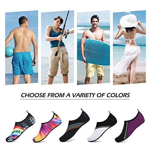 SAGUARO Unisex Zapatos de Agua de Verano Zapatos Descalzos de Natación para Hombres Mujers Calcetines de Aqua de Secado Rápido Yoga Mármol Verde 42/43 EU