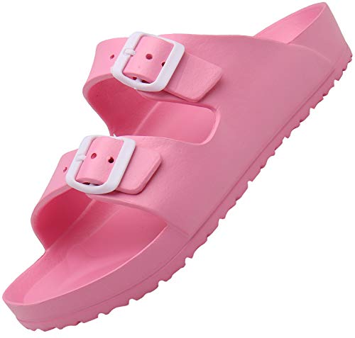 SAGUARO Unisexo Ajustable Slippers Antideslizantes Zapatillas de Casa Masculino Respirable Zapatos de Baño Femenino Zuecos Clásico Sandalias de Piscina Lavable Clogs Moda Al Aire Libre, Rosa 39