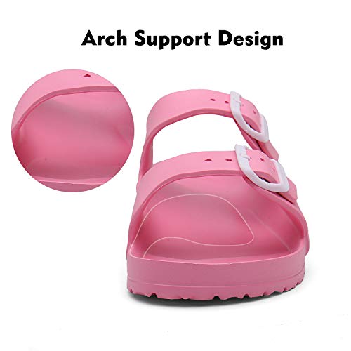 SAGUARO Unisexo Ajustable Slippers Antideslizantes Zapatillas de Casa Masculino Respirable Zapatos de Baño Femenino Zuecos Clásico Sandalias de Piscina Lavable Clogs Moda Al Aire Libre, Rosa 39