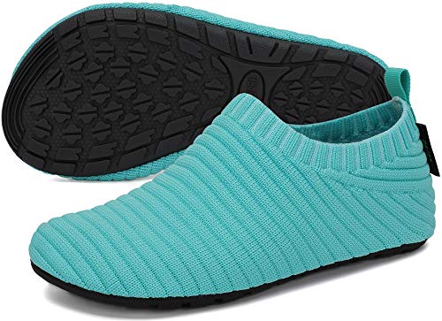 SAGUARO Zapatillas de Estar por Casa Zapatillas de Niños Niñas Antideslizantes Calcetines Zapatillas de Punto Interior Exterior Pantuflas Infantiles, Cielo Azul, 36/37 EU