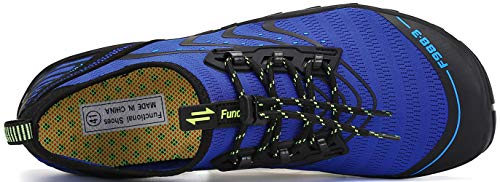 SAGUARO Zapatos de Surf de Descalzo Playa Aqua Buceo Natación Yoga Calcetines Hombre Mujer,01-Azul,37