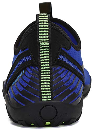 SAGUARO Zapatos de Surf de Descalzo Playa Aqua Buceo Natación Yoga Calcetines Hombre Mujer,01-Azul,37