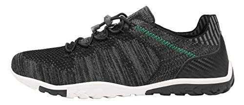 SAGUARO Zapatos Descalzo Hombre Mujer Calzado de Trail Running Antideslizante Zapatillas Deportes Ligero para Correr Fitness Gimnasio Asfalto Senderismo Caminar, 070 Negro, 36 EU