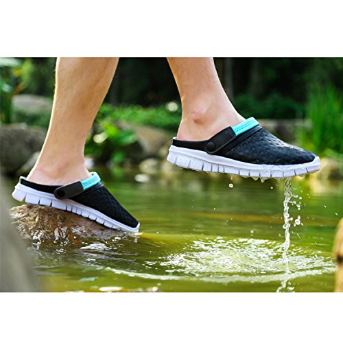 SAGUARO Zuecos para Hombre Mujer Zapatillas de Playa Respirable Sandalias del Acoplamiento Zapatillas de Verano Malla Ahueca hacia Fuera, Azul, 39 EU