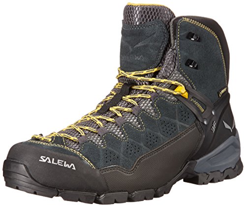 Salewa MS Alp Trainer Mid Gore-TEX, Botas de Senderismo Hombre, Gris (Carbon/Ringlo), 44 EU