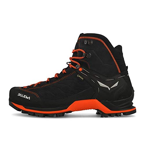 Salewa MS Mountain Trainer Mid Gore-TEX, Botas de Senderismo Hombre, Gris (Asphalt/Fluo Orange), 44 EU