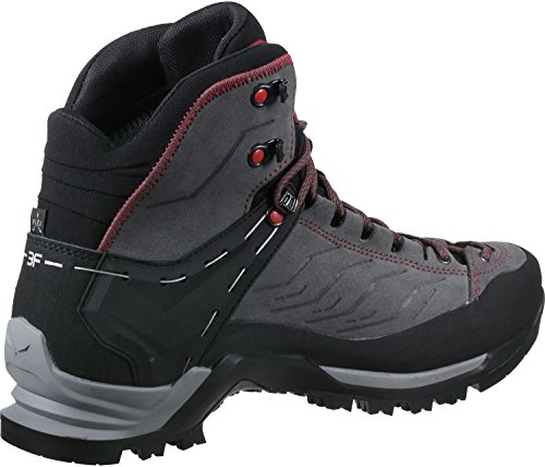 Salewa MS Mountain Trainer Mid Gore-TEX, Botas de Senderismo Hombre, Gris (Charcoal/Papavero), 44.5 EU