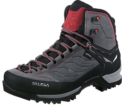 Salewa MS Mountain Trainer Mid Gore-TEX, Botas de Senderismo Hombre, Gris (Charcoal/Papavero), 44.5 EU