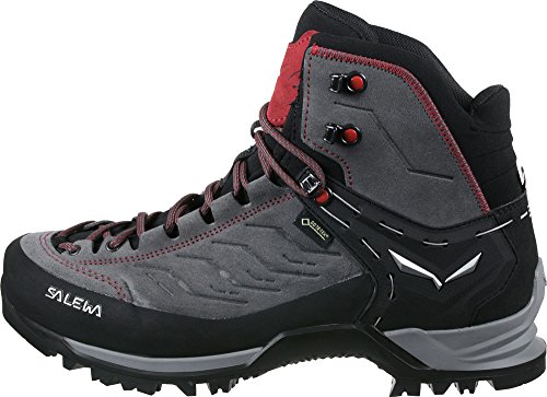 Salewa MS Mountain Trainer Mid Gore-TEX, Botas de Senderismo Hombre, Gris (Charcoal/Papavero), 44.5 EU