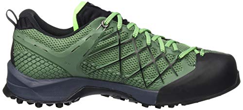 Salewa MS Wildfire Gore-TEX, Zapatos de Senderismo Hombre, Azul (Myrtle/Fluo Green), 42 EU