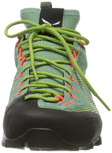 Salewa WS Alpenviolet Gore-TEX, Zapatos de Senderismo Mujer, Verde (Feld Green/Fluo Coral), 39 EU