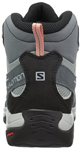Salomon Ellipse 2 GTX Mid LTR W, Zapatillas de Trail Running Mujer, Gris/Rosa (Lead/Stormy Weather/Coral Almond), 36 2/3 EU
