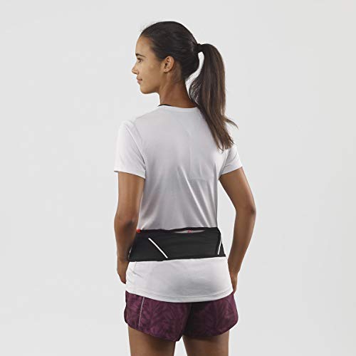 Salomon PULSE BELT Riñonera de hidratación, Práctica y cómoda, Incluye botella, Negro, S