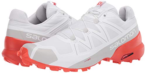 SALOMON Shoes Speedcross, Zapatillas de Running Hombre, Blanco (White/White/Cherry Tomato), 46 EU