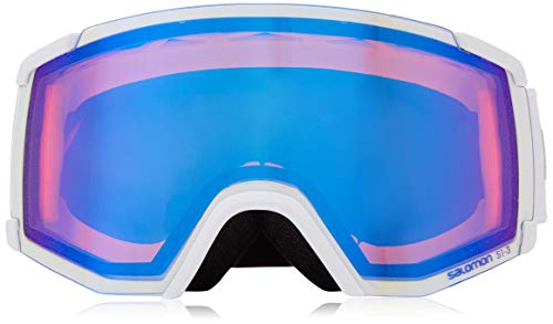 Salomon, S/VIEW PHOTO,Máscara de esquí, Unisex,Ajuste Mediano-Pequeño, Blanco/AW Blue, L41190900