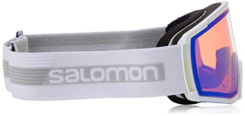 Salomon, S/VIEW PHOTO,Máscara de esquí, Unisex,Ajuste Mediano-Pequeño, Blanco/AW Blue, L41190900