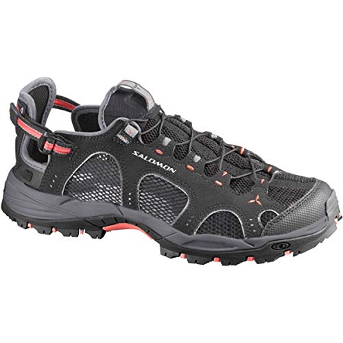 Salomon Techamphibian 3 - Sandalias deportivas para mujer, Black (Black/Dark Cloud/Papaya-B), 38 EU