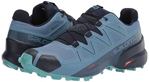 Salomon Women's Speedcross 5 GTX W Trail Running Shoes, Copen Blue/Navy Blazer/Meadowbrook, 7