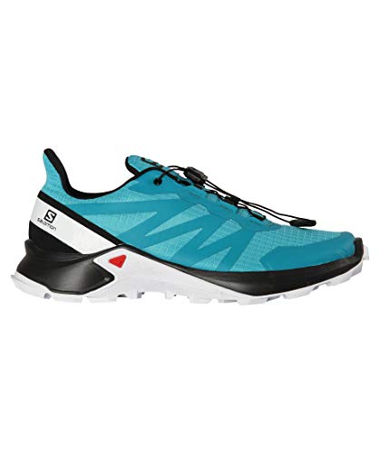 Salomon Women's Supercross Trail Running Shoes, Bluebird/Black/White, 8.5 Medium US