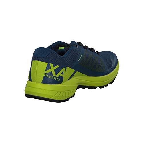 Salomon XA Elevate, Zapatillas de Trail Running Hombre, Azul (Poseidon/Lime Green/Black 000), 42 EU